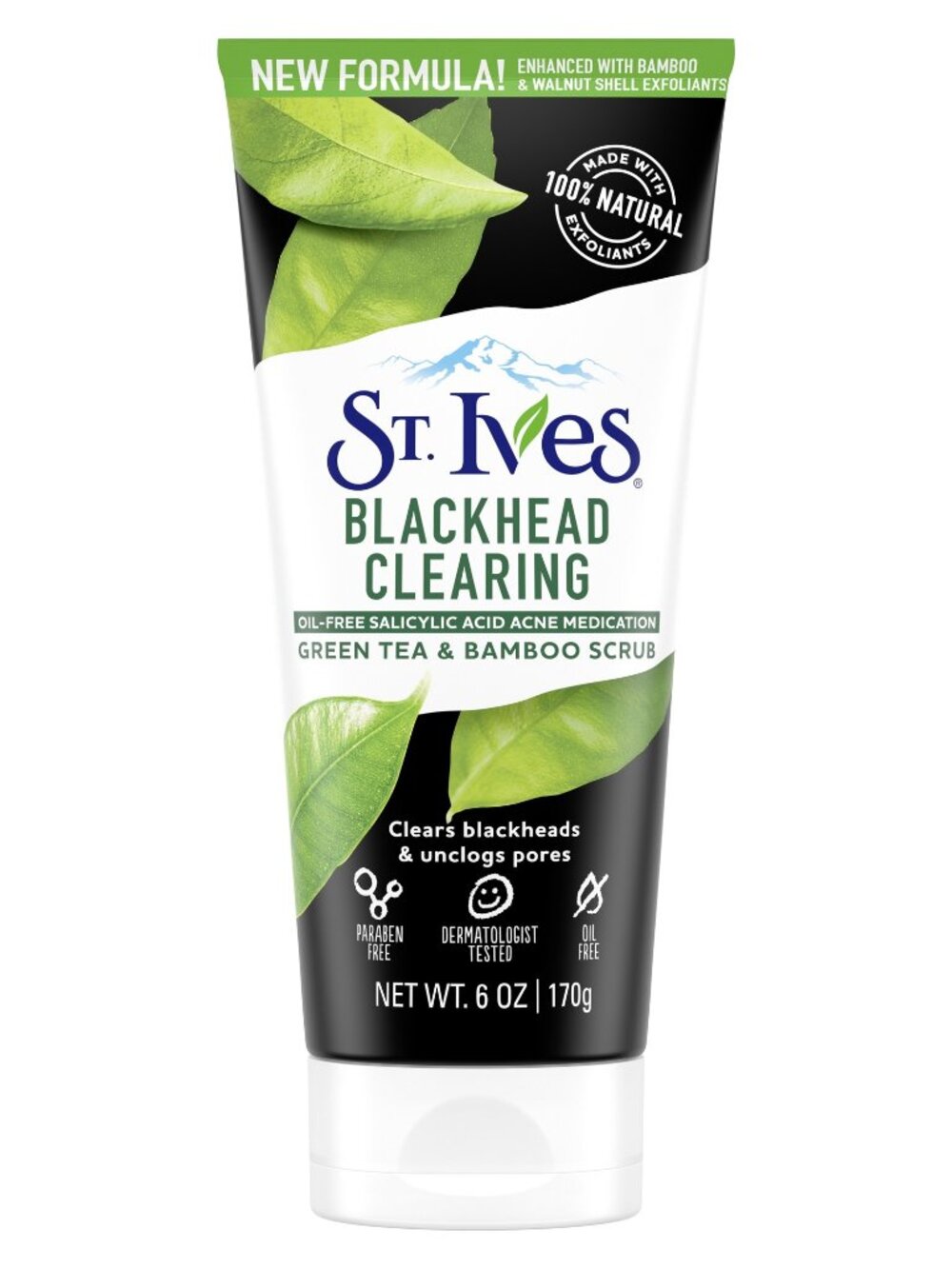 3/$12 💥🆕 St. Ives Blackhead Clearing Face Scrub Green Tea 6 oz. | 1500
